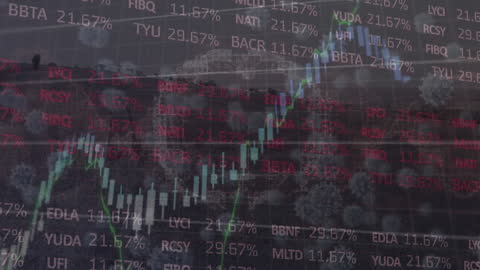 Financial Data Analytics Overlay on City Skyline