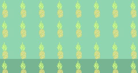 Pineapple Pattern on Teal Background