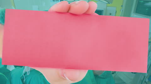 Digital Animation of a Red Card in Operating Room Theme