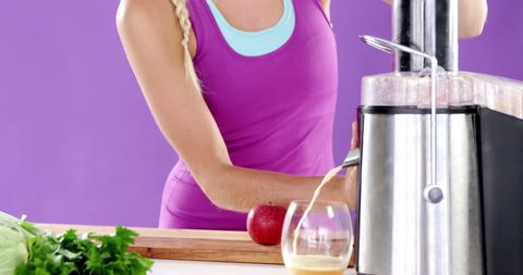 Active Lifestyle at Home: Preparing Fresh Juice with Elegant Juicer