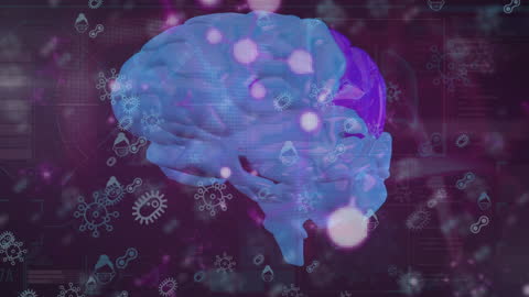 Futuristic Conceptual Brain with COVID-19 Elements and Data Layers