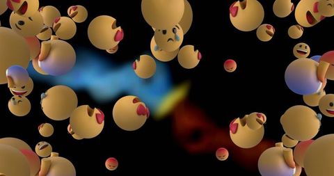 Floating Emoji Icons on Black Background Illustrating Social Media Variety - Download Free Stock Images Pikwizard.com