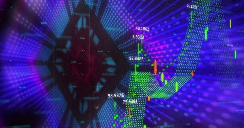 Futuristic Digital Stock Market Data Visualization