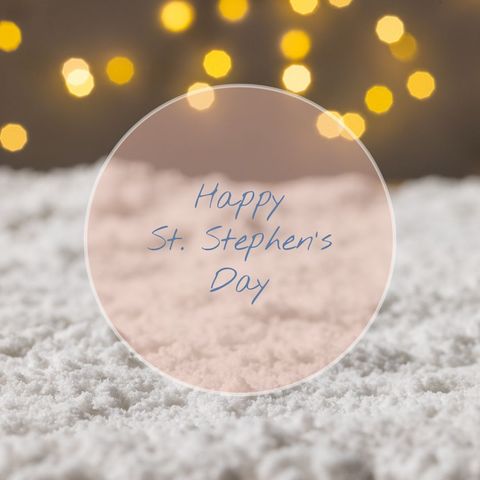 happy st. stephen's day celebration with snow and bokeh lights - Download Free Stock Templates Pikwizard.com