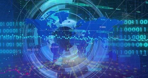 Holographic Global Data Visualization with Digital Interface - Download Free Stock Images Pikwizard.com