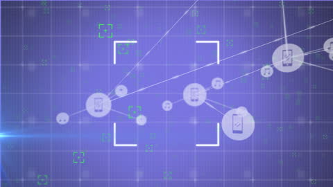 Futuristic Digital Network Data Visualization