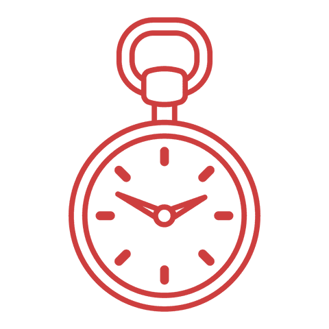 Red Pocket Watch Icon on Transparent Background - Download Free Stock Videos Pikwizard.com