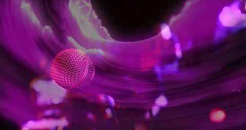 Neon-Swirl Mic: Concert Energy and Nightlife Vibes