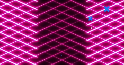 Neon Grid with Futuristic Medical Symbols Background