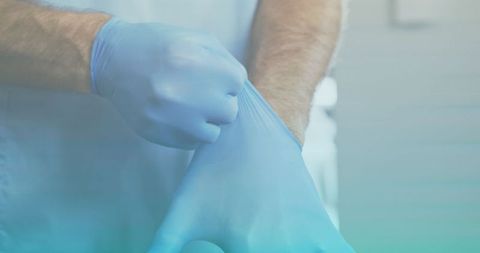Healthcare Professional Wearing Protective Gloves
