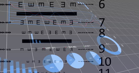 Futuristic Data Visualization Overlay on Digital Graphs