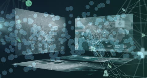 Digital Interface Displaying Networked Data Connections