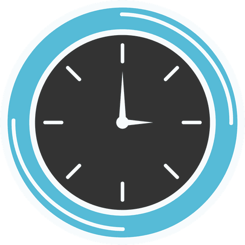 stylish clock icon with blue frame on transparent background - Download Free Stock Videos Pikwizard.com