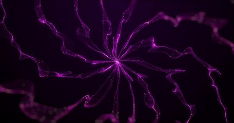 Abstract Purple Light Trails in Hypnotic Motion