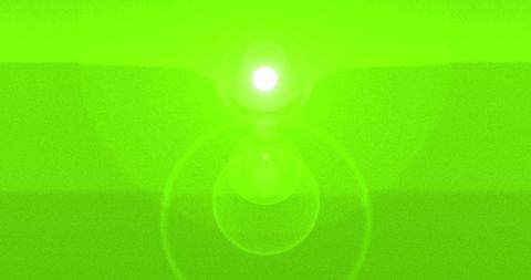 Dynamic neon circles on vibrant glowing background