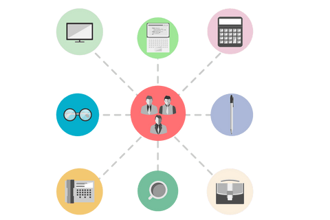 Transparent Circles with Business Icons in Connectivity Network Design - Download Free Stock Videos Pikwizard.com