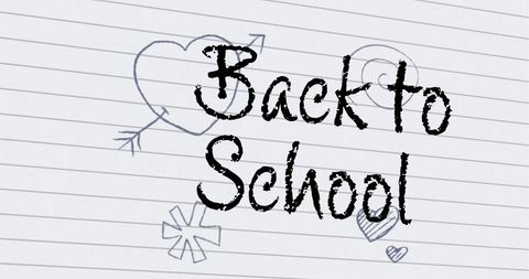 Back to School Theme with Fun Doodles on Lined Paper - Download Free Stock Images Pikwizard.com