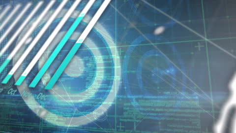 Futuristic Digital Network Interface with Code and Connections