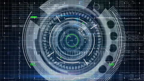 Futuristic Digital Interface with Abstract Patterns