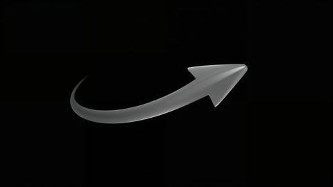 Sleek metallic arrow symbolizing vision and progress
