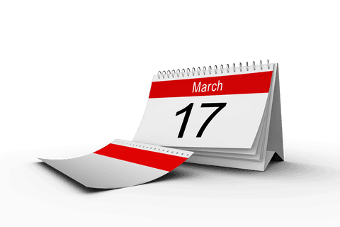 transparent march 17 calendar page for st. patrick's day - Download Free Stock Videos Pikwizard.com