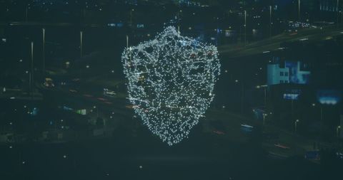 Digital Shield Over Cityscape Representing Cybersecurity - Download Free Stock Images Pikwizard.com