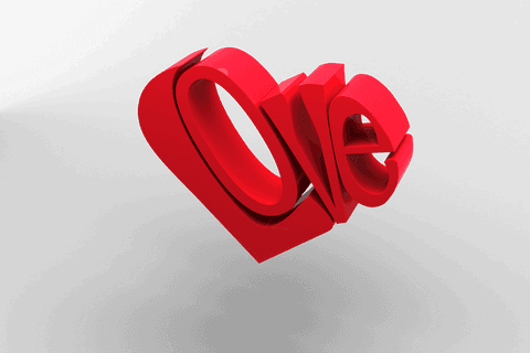 red 3d love heart text on transparent background for romantic designs - Download Free Stock Videos Pikwizard.com