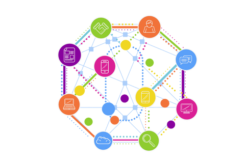 Transparent Digital Network of Colorful Symbols on Black - Download Free Stock Videos Pikwizard.com