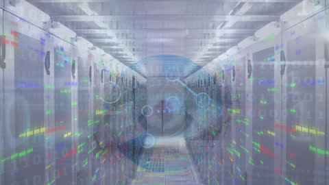 Digital Eye Overlocking Data Center Tunnel Futuristic Technology