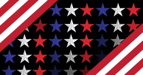 Patriotic american flag star background with bold lines