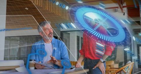Colleagues Reviewing Augmented Reality Holographic Interface for Collaborative Design