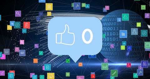 Digital Social Media and Data Processing over Global Network - Download Free Stock Images Pikwizard.com