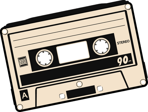 retro cassette tape design on transparent background - Download Free Stock Videos Pikwizard.com