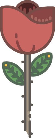 Delightful vector rose with transparent background