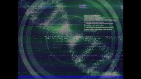 Innovative 3D Glitched DNA Visualization on Digital Screen