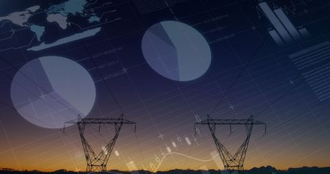Electric Power Industry and Data Analysis Concept Overlapping Graphs