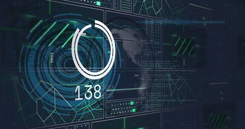 Futuristic Data Processing and Global Interface Technology - Download Free Stock Images Pikwizard.com