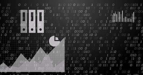Futuristic Digital Data Processing Background with Binary Code - Download Free Stock Images Pikwizard.com