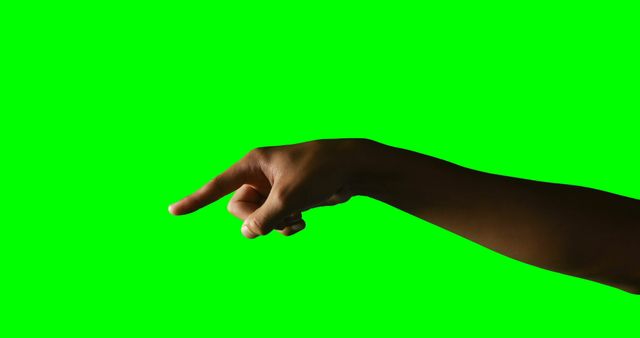 Close-up Hand Pointing on Green Screen Background - Download Free Stock Images Pikwizard.com