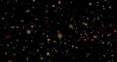 Abstract Digital Particles on Dark Background
