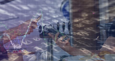 Digital Transactions with Financial Data Visualization Overlay