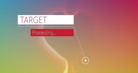 Target Processing Over Colorful Heart in Digital Interface - Download Free Stock Images Pikwizard.com