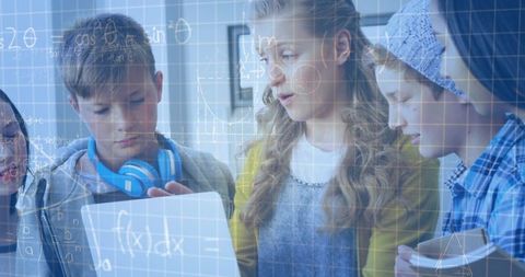 Children Engaging with Technology and Mathematics in Classroom - Download Free Stock Images Pikwizard.com