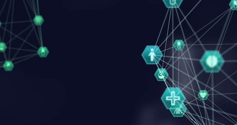 Digital Medical Network Connectivity on Dark Background - Download Free Stock Images Pikwizard.com