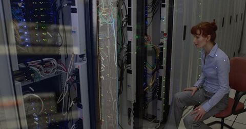 Engineer Monitoring Server Equipment in Data Center - Download Free Stock Images Pikwizard.com