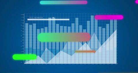 abstract chart with multicolor accents representing business analytics - Download Free Stock Images Pikwizard.com