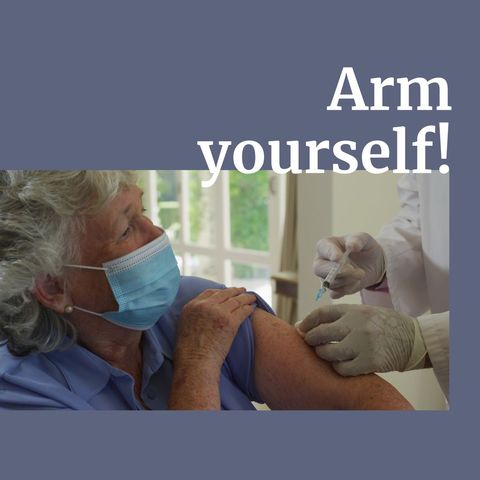Senior Woman Receiving Vaccine Supporting Immunization Awareness - Download Free Stock Templates Pikwizard.com