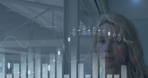 Pensive Businesswoman Analyzing Financial Data in Modern Office - Download Free Stock Images Pikwizard.com
