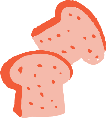 playful cartoon bread slices on transparent background - Download Free Stock Videos Pikwizard.com