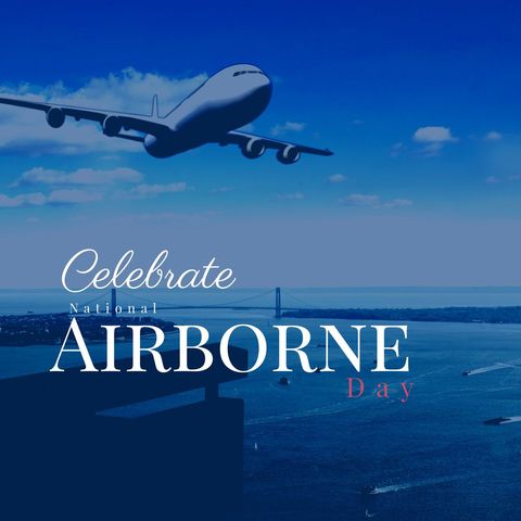 National Airborne Day Celebration with Airplane - Download Free Stock Templates Pikwizard.com